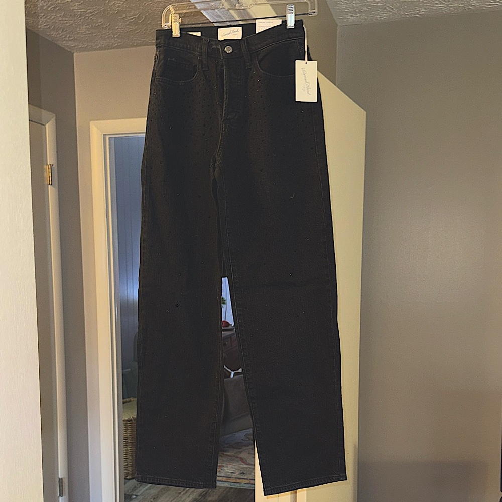 Universal Thread Black Jeans with Eyelet Detail